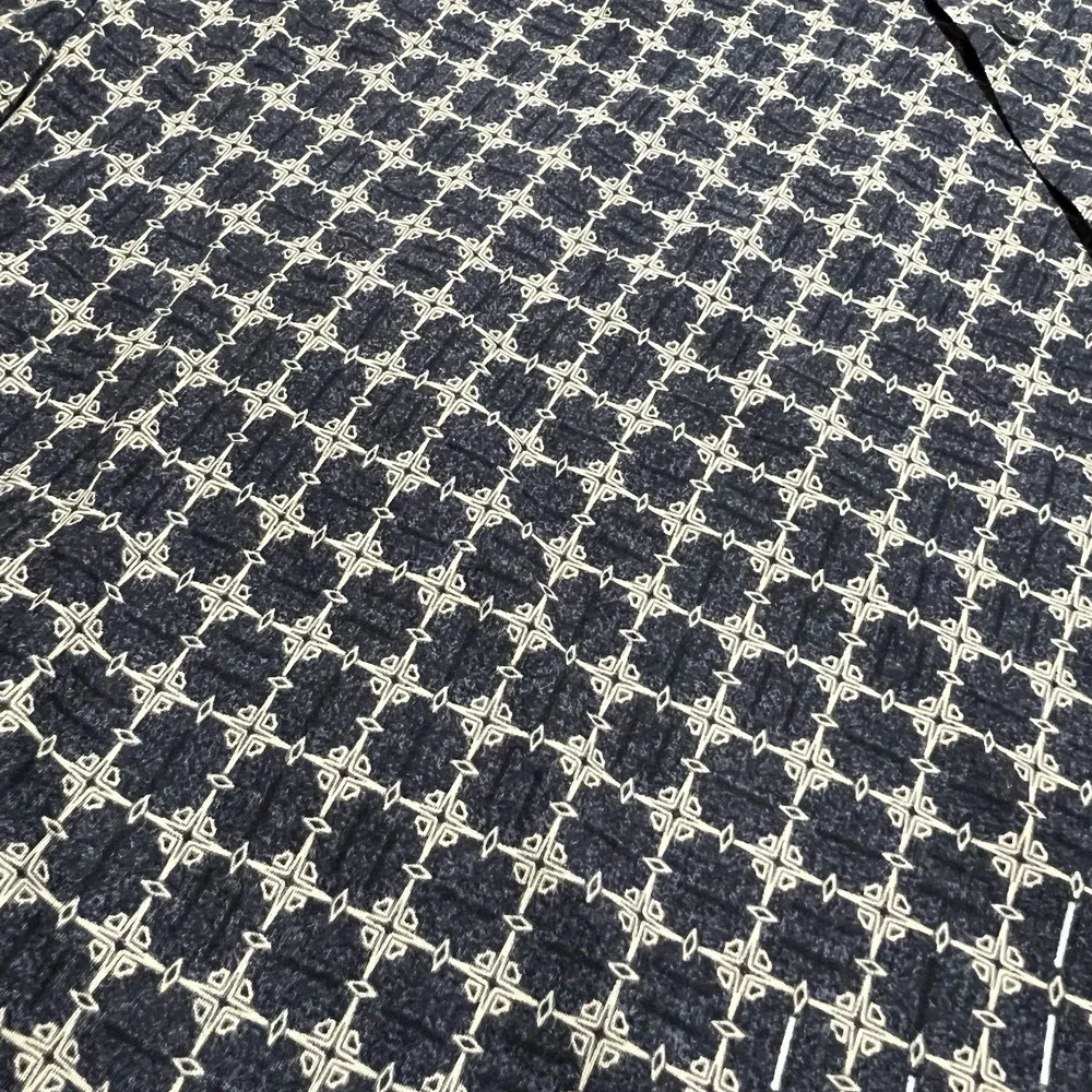 Vintage Natural Issue Shirt XL Cropped‎ Button Up Geometric Gradient Gold Black